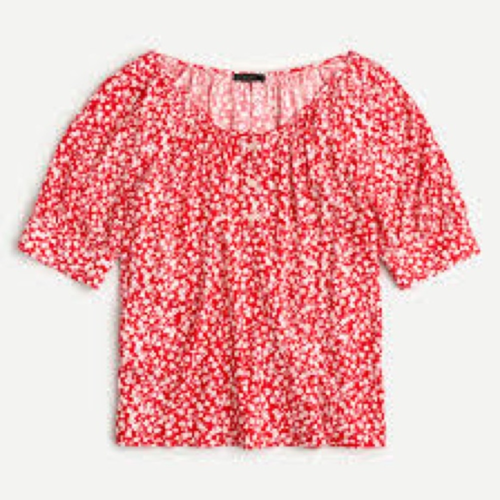 Jcrew scoopneck top in tossed floral NWOT
